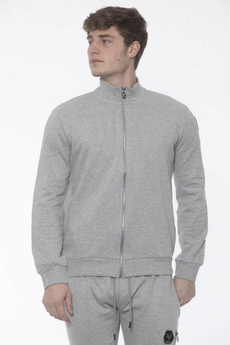 SOLO TG M, L - 19v69 Italia - Felpa Zip Senza Cappuccio Grigio