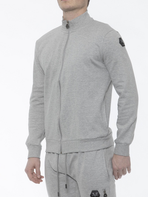 SOLO TG M, L - 19v69 Italia - Felpa Zip Senza Cappuccio Grigio