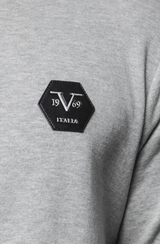 SOLO TG L , XXL - 19v69 Italia - Felpa Zip Con Cappuccio Grigio