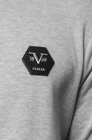 SOLO TG L , XXL - 19v69 Italia - Felpa Zip Con Cappuccio Grigio