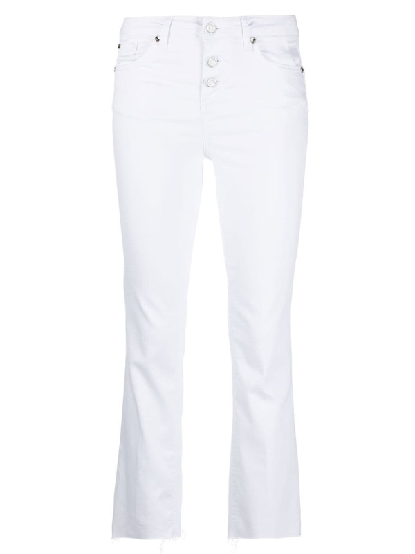 SOLO TG . 31 - Liujo Pantalone - Wa3232 T7144  - Bianco con Bottoni a Vista