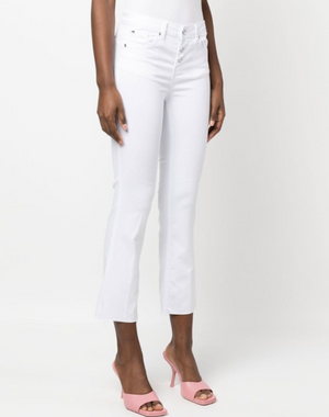 SOLO TG . 31 - Liujo Pantalone - Wa3232 T7144  - Bianco con Bottoni a Vista