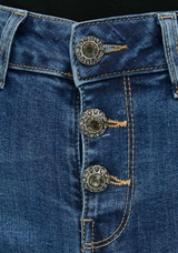 SOLO TG. 31,32 - Liujo Jeans - UF3040 D4391 - B.Up Princess Vita Alta Bottoni Gioiello