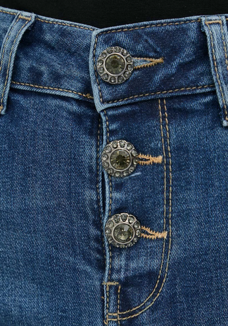 SOLO TG. 31,32 - Liujo Jeans - UF3040 D4391 - B.Up Princess Vita Alta Bottoni Gioiello