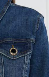 SOLO TG. M - Liujo Giubbotto Jeans - Uf3095 ds892- Elasticizzata Super Confort