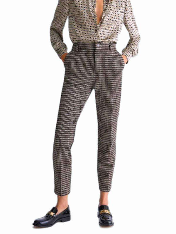 SOLO TG. 38 e 40 - LiuJo - Pantalone Chino Jersey Confort - Art: MF3118 J4050 - Col. Micro geom. Black