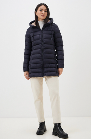 SOLO TG. XL - Giubbotto con Cappuccio INVICTA Donna Art. 4432598 D - Col. Blu interno Beige