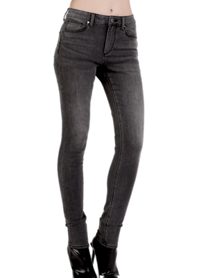 Met Jeans Donna - M7 Giselle - Skinny Fit - Grigio - Vita Medio/Alta
