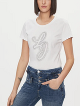 SOLOTG. M - LiuJo - T-shirt in jersey di cotone - Art: Wa4051 JS923 - Col. Bianco