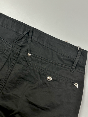 SOLO TG 25, 26, 30, 31  - Cycle Pantalone TASCA AMERICA - Mod. Vita Alta - Morbido in Gamba NERO