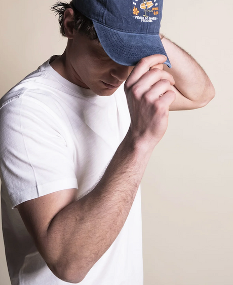 Impure - T-Shirt con Taschino in Cotone - Bianco