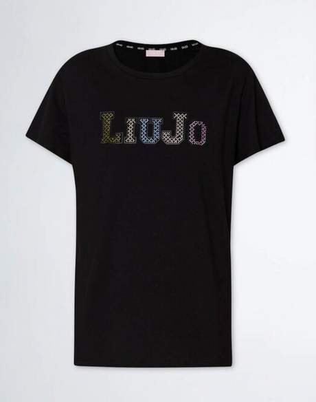 SOLO TG. M - LiuJo T-Shirt - TA4204 JS923 - NERO