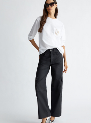 SOLO TG XS  - LiuJo T-shirt con taschino - WF4572 JS923 - White