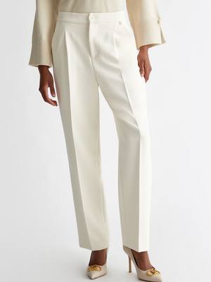 LiuJo Pantaloni in crepe stretch  - WF4280 T0486 - Panna