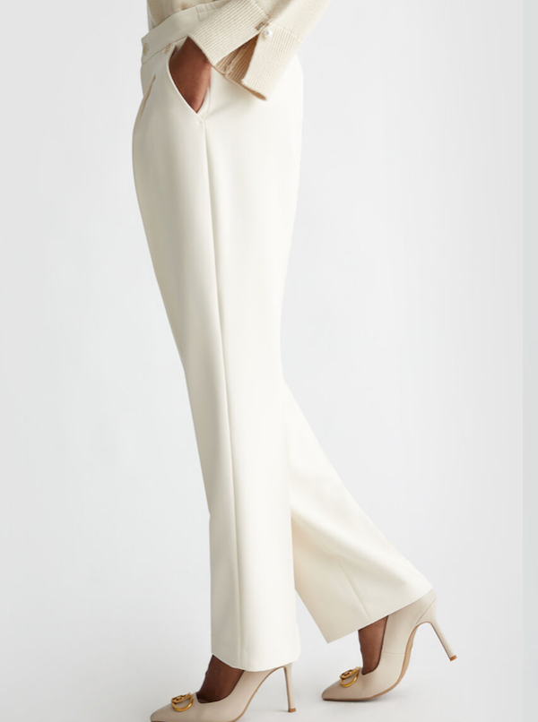 LiuJo Pantaloni in crepe stretch  - WF4280 T0486 - Panna