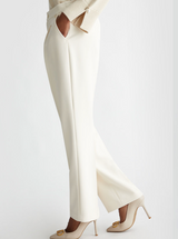 LiuJo Pantaloni in crepe stretch  - WF4280 T0486 - Panna