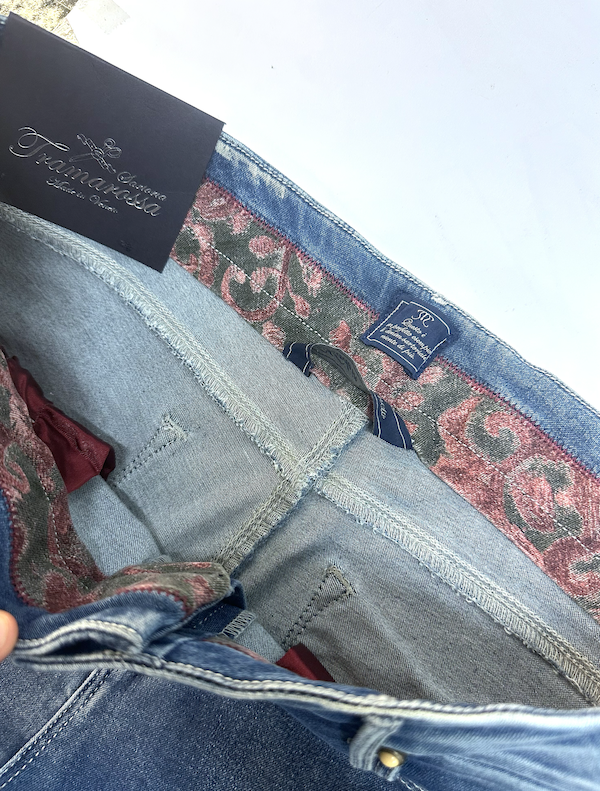 SOLO TG 29,30,33 - Trama Rossa Jeans Sartoriale -  Skinny Made in Italy