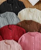 BIMBA - Cardigan Bambina Lavorato a Treccia - Panna