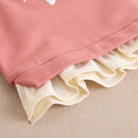 BIMBA - Felpa da bambina in colore rosa con patch stella bianca