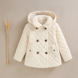 BIMBA - Cappotto junior unisex trapuntato Husky color ecru