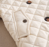 BIMBA - Cappotto junior unisex trapuntato Husky color ecru