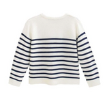 BIMBO - Maglia bianca con righe Blu