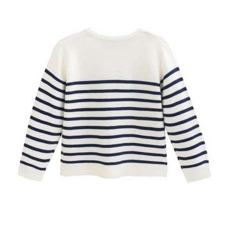 BIMBO - Maglia bianca con righe Blu