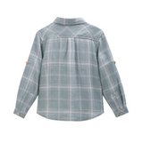 BIMBO - Camicia a quadri verde petrolio da bambino