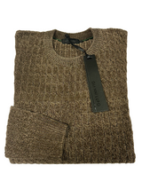 SOLO XXL, 3XL - Maglia Girocollo Tessuto Lavorato in Ciniglia INVERNALE - GIANNI LUPO - Col. Tortora