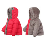 BIMBA - Giacca Super Calda e Morbida con Interno Tutto Rivestito in Orsetto - Rosa