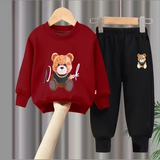 BIMBA/O - Completo Tuta Pantalone e Felpa con Orsetto