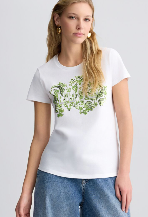 SOLO TG. S LiuJo T-shirt con stampa floreale - WA5240JS923 - Bianca - New