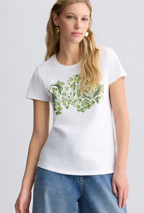 SOLO TG. S LiuJo T-shirt con stampa floreale - WA5240JS923 - Bianca - New