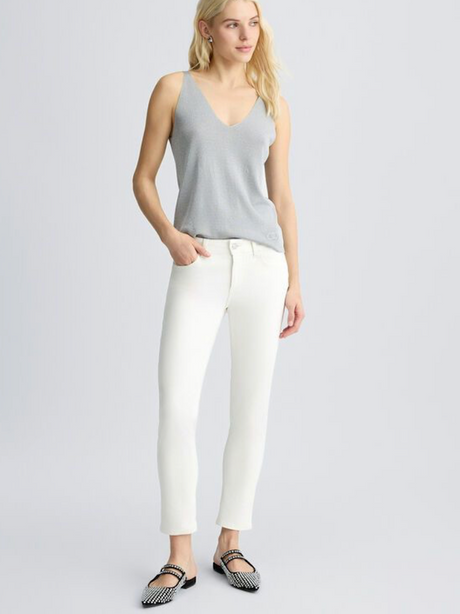 SOLO TG 32 LiuJo Jeans Ua5006 T2594 - Vita Regolare Panna Ricamo Brillantini - New