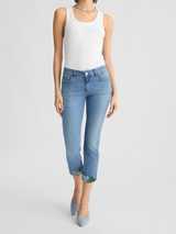 SOLO TG. 25,27,30,31,32 LiuJo Jeans  ua5006 d0242 - Vita Regolare Bordo Ricamato