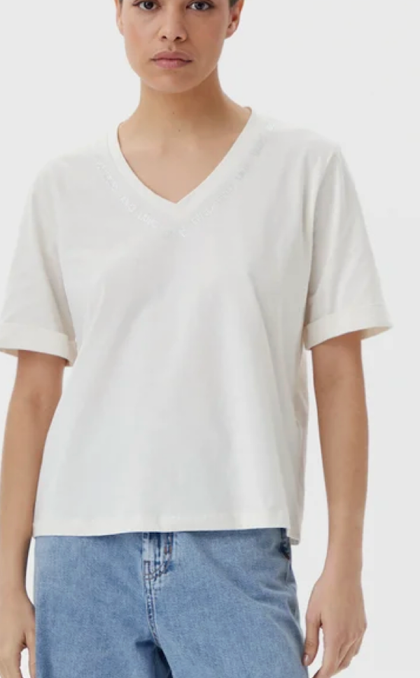 SOLO TG. XS, L, XL LiuJo - T-shirt in cotone con logo LIUJO - TA5175 JS923 - Panna - New