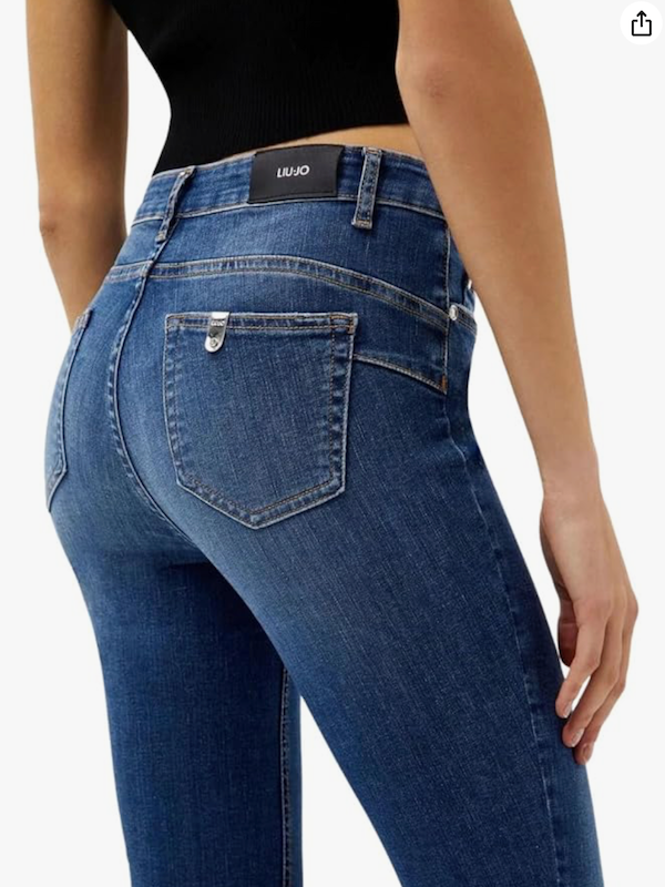 LiuJo - Jeans Botton Up Ideal Vita Regolare - UXX D4811