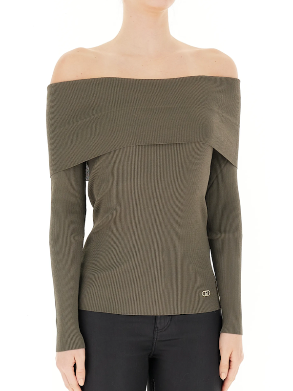 SOLO Tg. M e L - Scollo Aperto - WF4383 MA05P - Verde Oliva