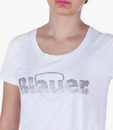SOLO TG. S e M - BLAUER T-shirt con stampa -  BLDH02260  - Bianca con Logo