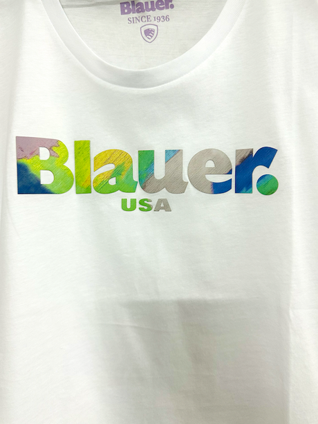 SOLO TG.S - BLAUER T-shirt con stampa -  BLDH02243  - Colore: BIANCO