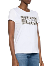 SOLOTG. S,M,L,XL  - LiuJo T-shirt con stampa floreale - WA5240JS923 - Bianco