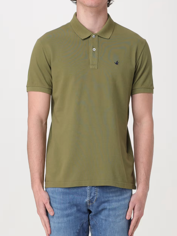 Brooksfield  Polo in Jersey di Cotone - Col. Verde cipresso