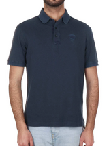 Blauer Polo in Jersey di Cotone - Blue in cotone leggero Mod. DEVITT