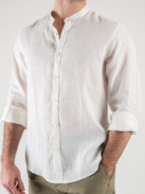 Gianni Lupo - Camicia Lino Coreana - Col. BIANCO GL7620S