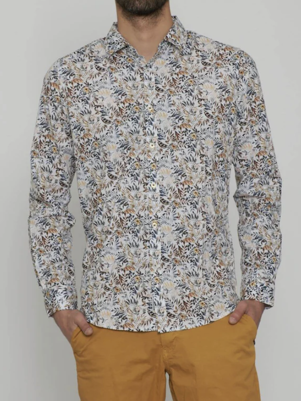 SOLO TG- M e XL - IMPURE - Camicia Leggera Fantasia Fiori - SHL4357 col. 130