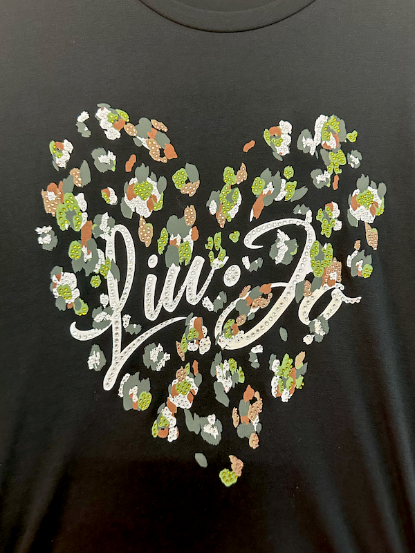 SOLO TG. XS - LiuJo - T-shirt in jersey di cotone - Art: WF2548 JS923 - Col. Nero