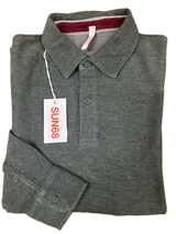 SOLO TG. S - SUN68 Polo - Polo Manica Lunga  Verde Tessuto Lavorato