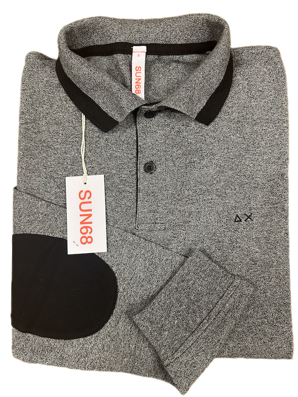 SOLO TG. S - SUN68 Polo - Polo Manica Lunga in Cotone