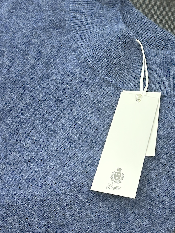 Maglia Lupetto - Griffai CASHMERE Fin.12 - Col. Blu Melange UGF3552