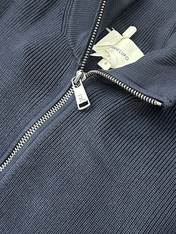 Maglia Con Zip Intera - GIANNI LUPO - Col. Blu GL35152GZ